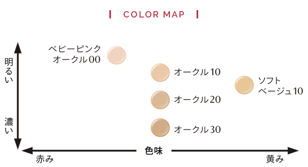 【全5色カラーチャート】マキアージュドラマティックエッセンスリキッドファンデーションの色選び